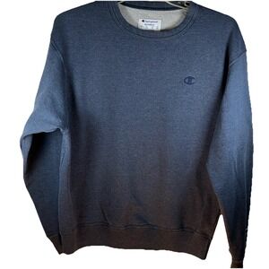 Champion Sweater Adult Large‎ Gray Crewneck Fleece Sweatshirt Embroidered Logo